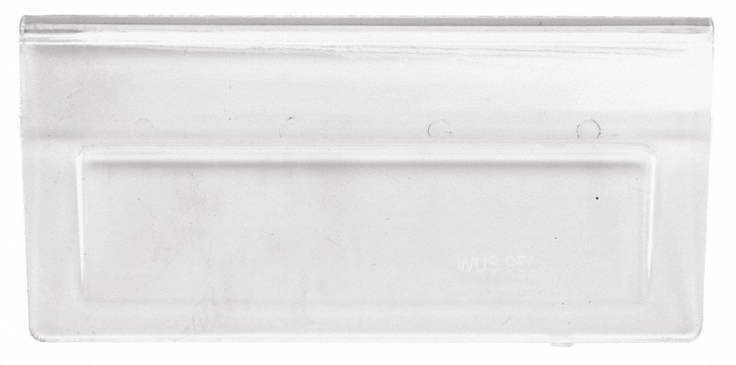 Bin Window: 8 1/4 in x 7 in, For 6 1/4 in Bin Wd, Clear, Plastic