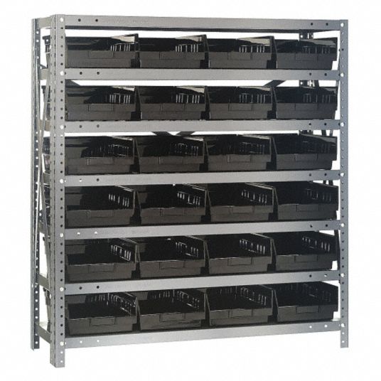 QUANTUM STORAGE SYSTEMS, 36 in x 12 in x 39 in, 1 Sided, Bin