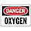 Danger Sign,7 x 10In,R and BK/WHT,AL,OXY