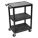 UTILITY CART WITH LIPPED PLASTIC SHELVES, 300 LB LOAD CAPACITY, 24 IN X 18 IN, BLACK