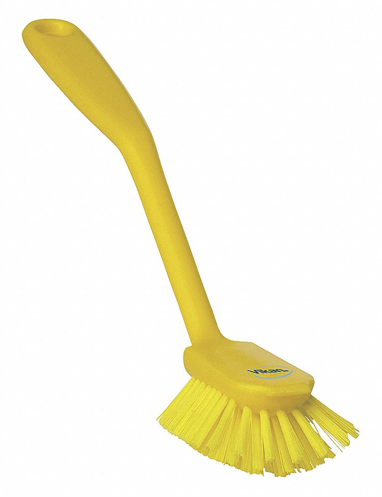VIKAN Dish Brush Polyester Bristles, Polypropylene Handle, 3 1/8 in