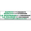 Safety Is The Priority Quality Is The Standard/La Seguridad Es La Prioridad La Calidad Es El Estandar __ Days Without An Accident/Dias Sin Accidentes/Accidents Are Avoidable Banners image