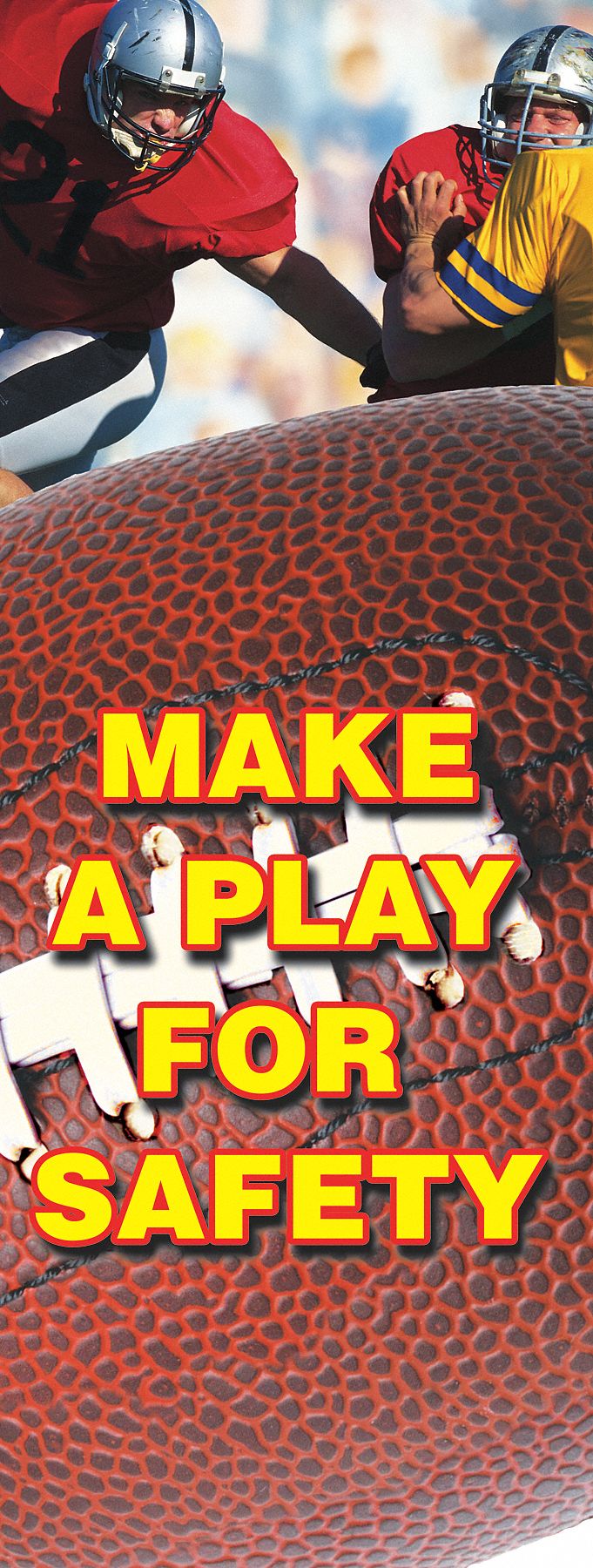 Safety Banner: Poly Sheeting, 74 in x 28 in Nominal Sign Size, Indoor/Outdoor, 1 Printed Sides