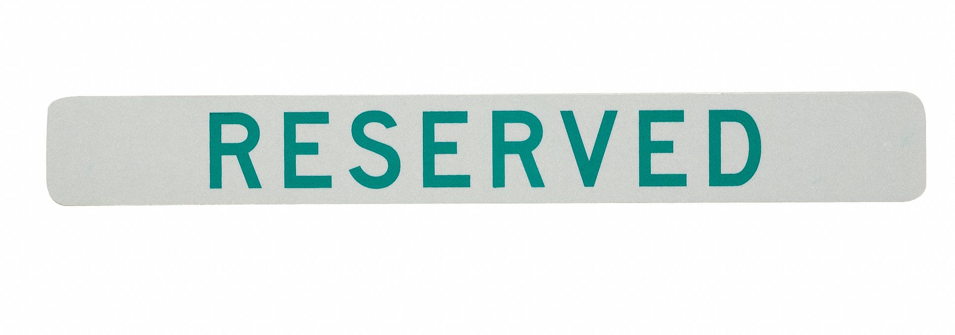 Parking Sign: 2 1/2 in x 20 in Nominal Sign Size, Aluminum, 0.040 in, High Intensity Prismatic