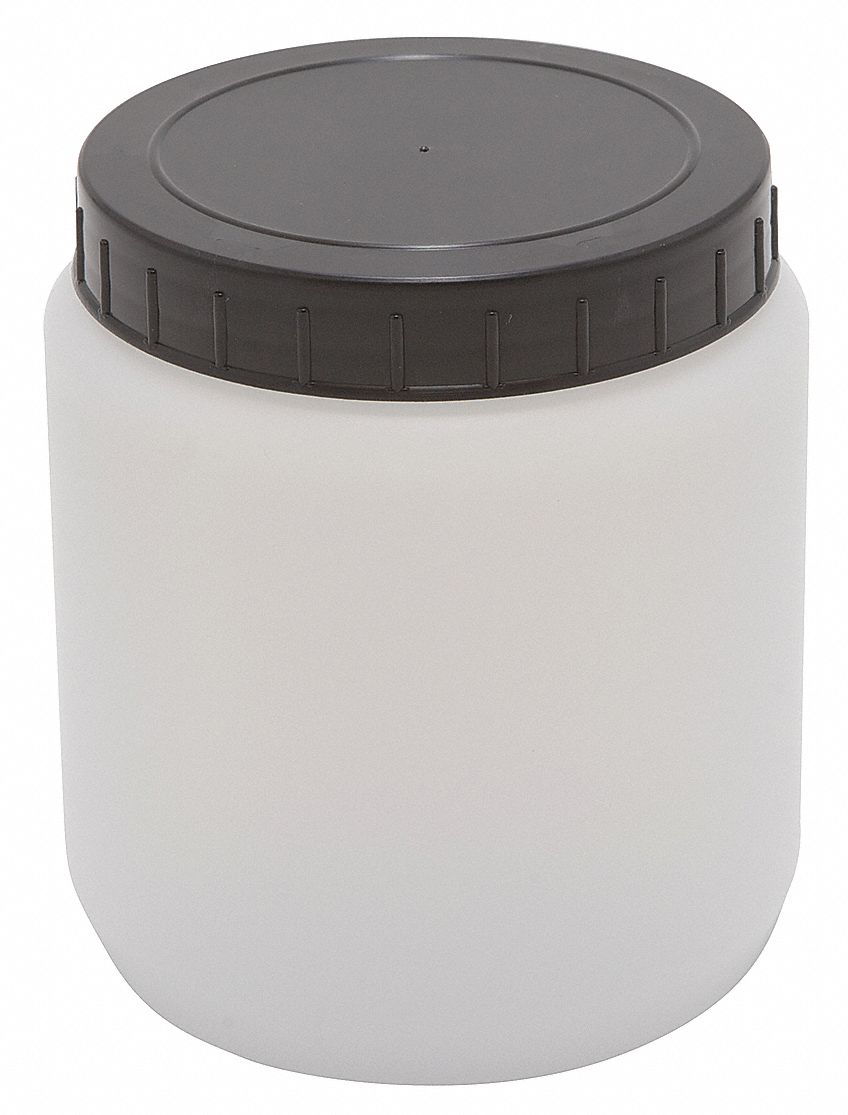 1,000mL/32 oz. Jar, Wide Mouth, High Density Polyethylene, PK 10