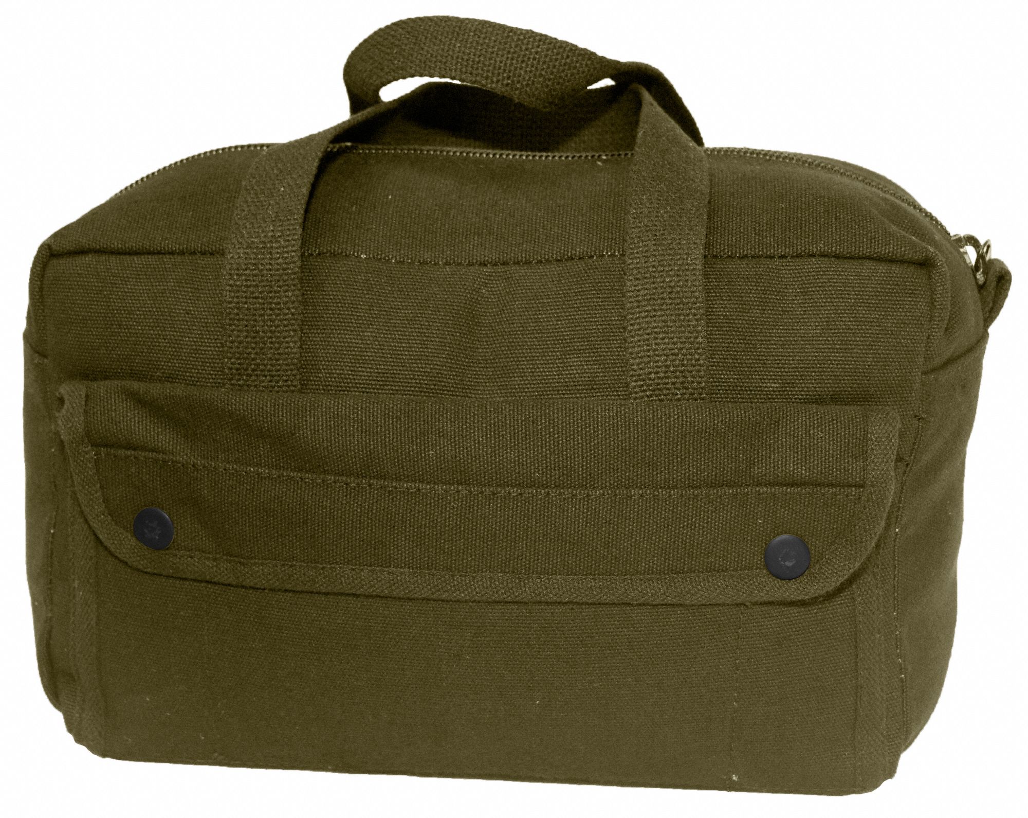 Tool Bag: Canvas, 4 Pockets, 11 in Overall Wd, 6 in Overall Dp, 7 in Overall Ht, Green
