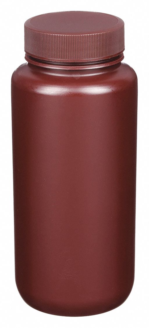 Bottle, 125 mm H, Amber, 61 mm Dia, PK72