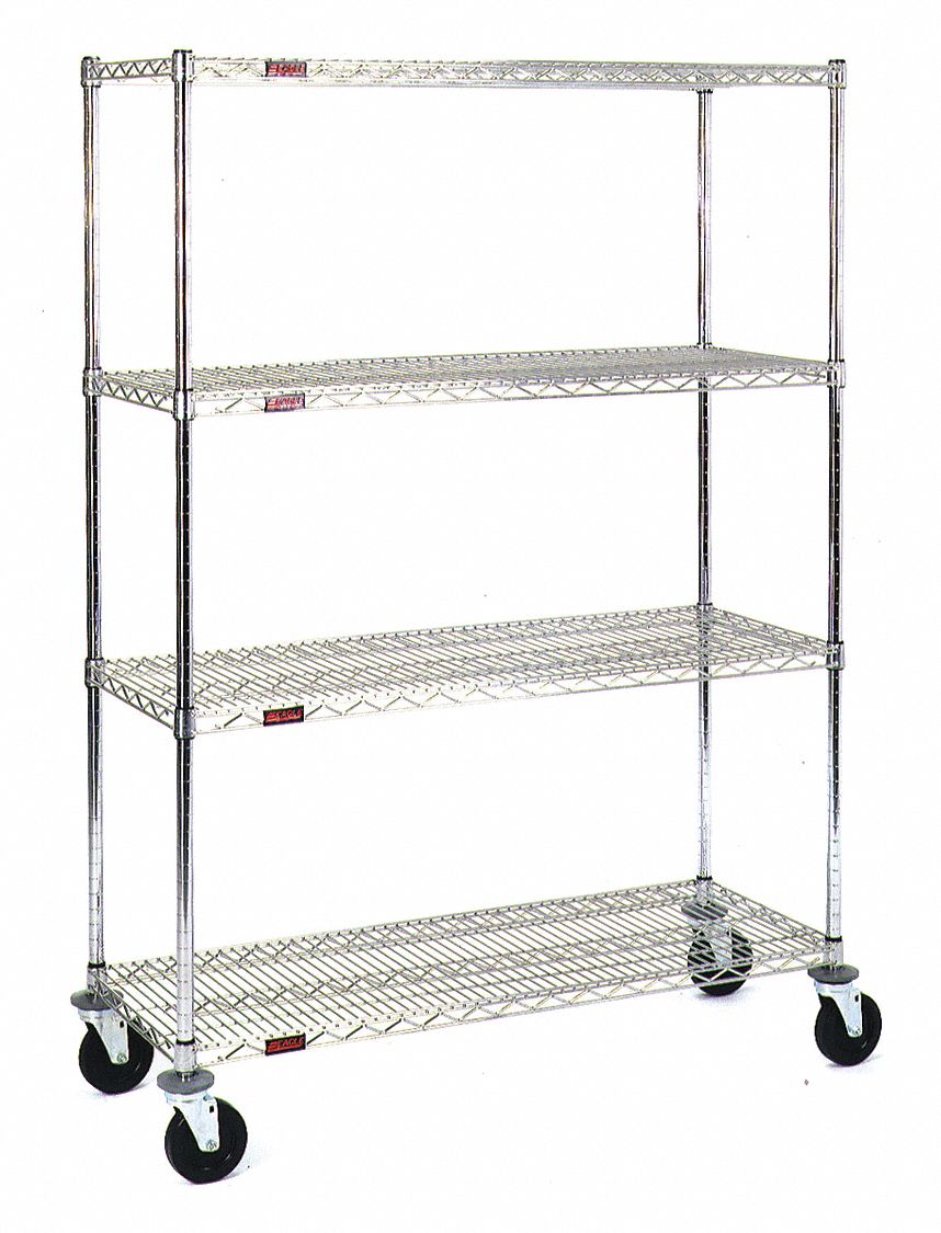 60 in x 24 in x 79 in, Dry, Wire Shelving Unit 8RP41CC2460C74SRP