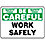 Caution Sign,10 x 14In,GRN and BK/WHT,AL