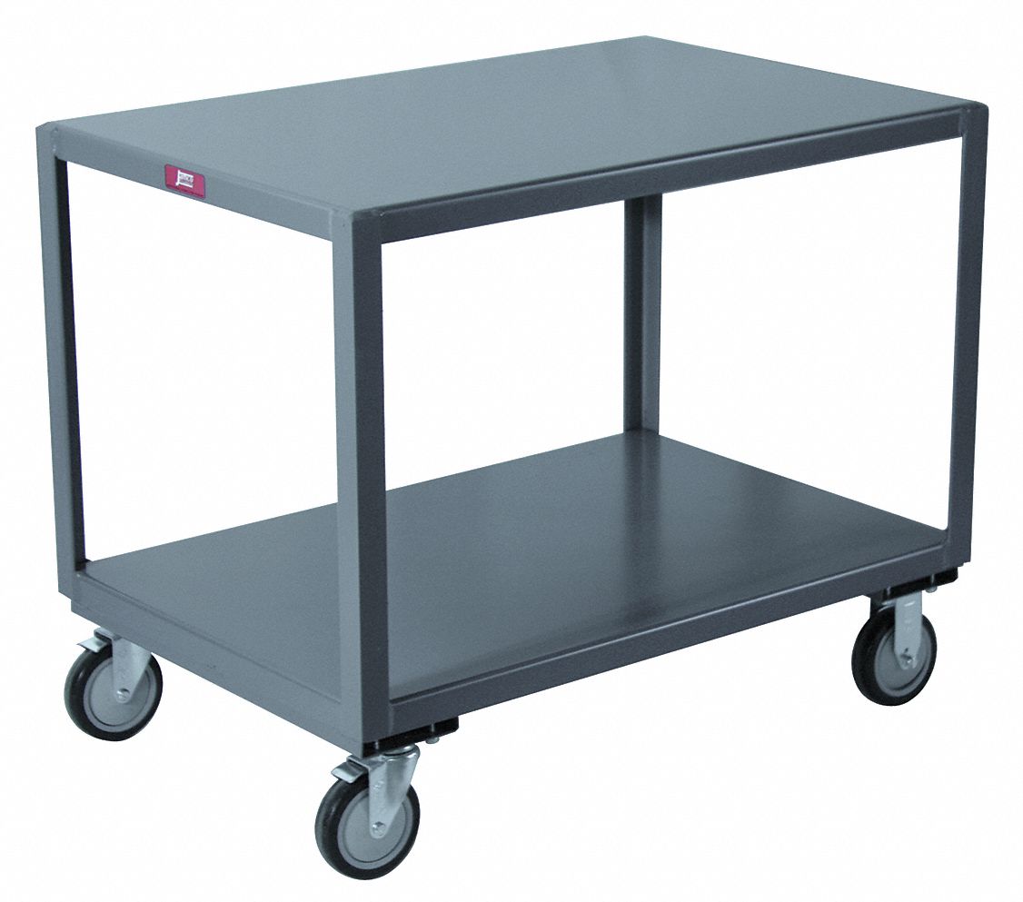 Work Table: Fixed Ht, Steel, 49 in x 30 in, 1, 400 lb Overall Load Capacity