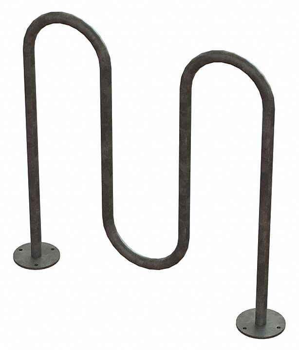 Bike Rack Surface Mount,5 Bikes Grainger