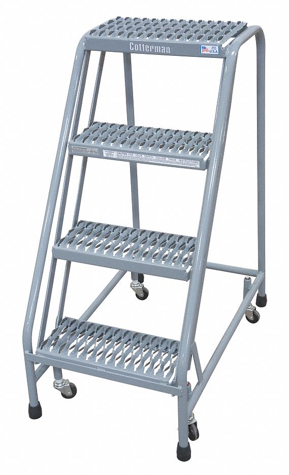 Rolling Ladder, Welded, Platform 40In H