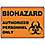 Biohazard Sign,10 x 14In,BK/ORN,AL,SURF