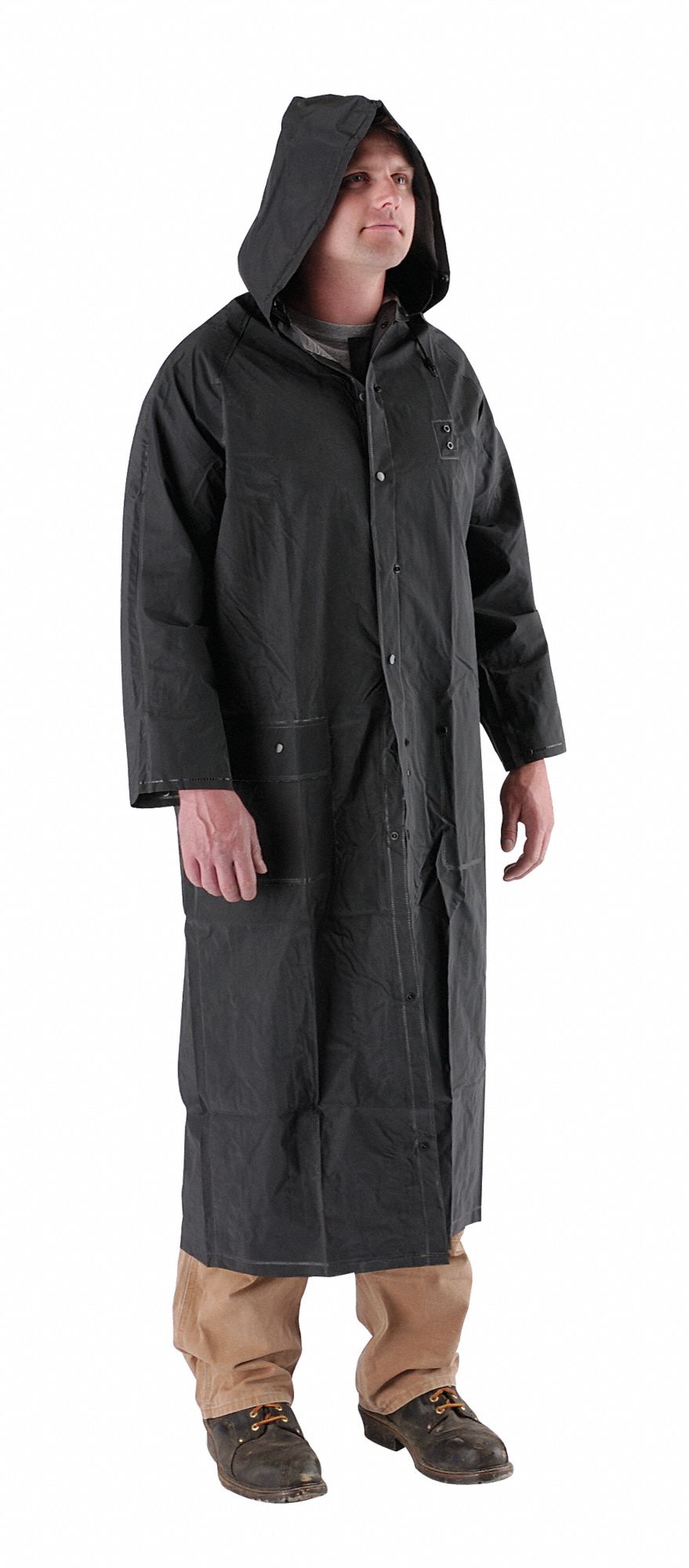 MCR SAFETY Rider Raincoat, Black, L - 8RMC9|267CL - Grainger