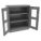 STORAGE CABINET, 36 X 18 X 42 IN, FRAME, 2 ADJUSTABLE SHELVES, SWING HANDLE/KEYED, GREY