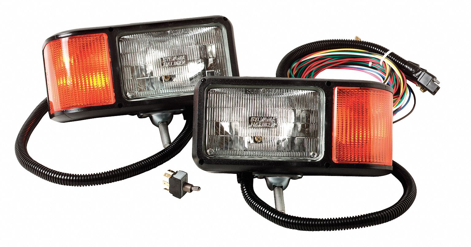 TRUCK LITE CO INC Snow Plow Light Kit, LED, Round, Pedestal 8RP18