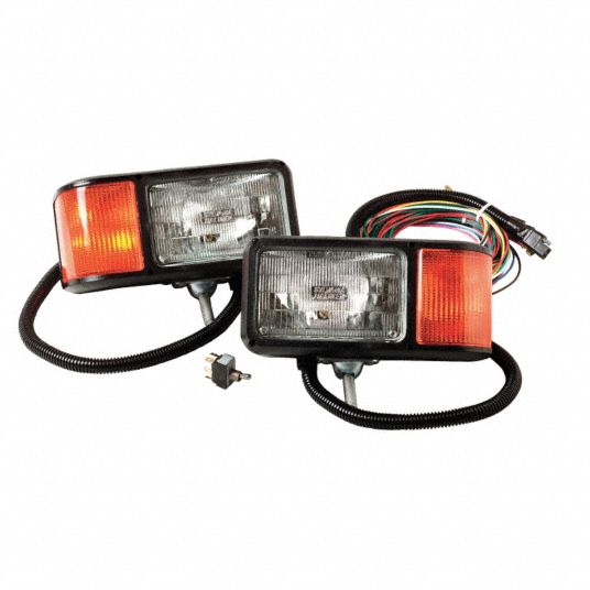 TRUCK LITE CO INC Snow Plow Light Kit, LED, Round, Pedestal 8RP18