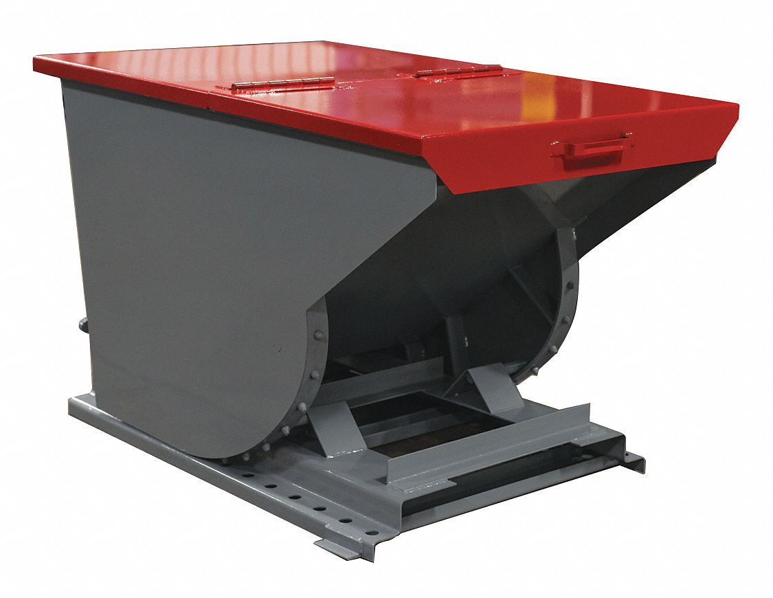 GRAINGER APPROVED Hopper Lid, Resting Lid, Red, 64 1/2 in x 59 in x 2