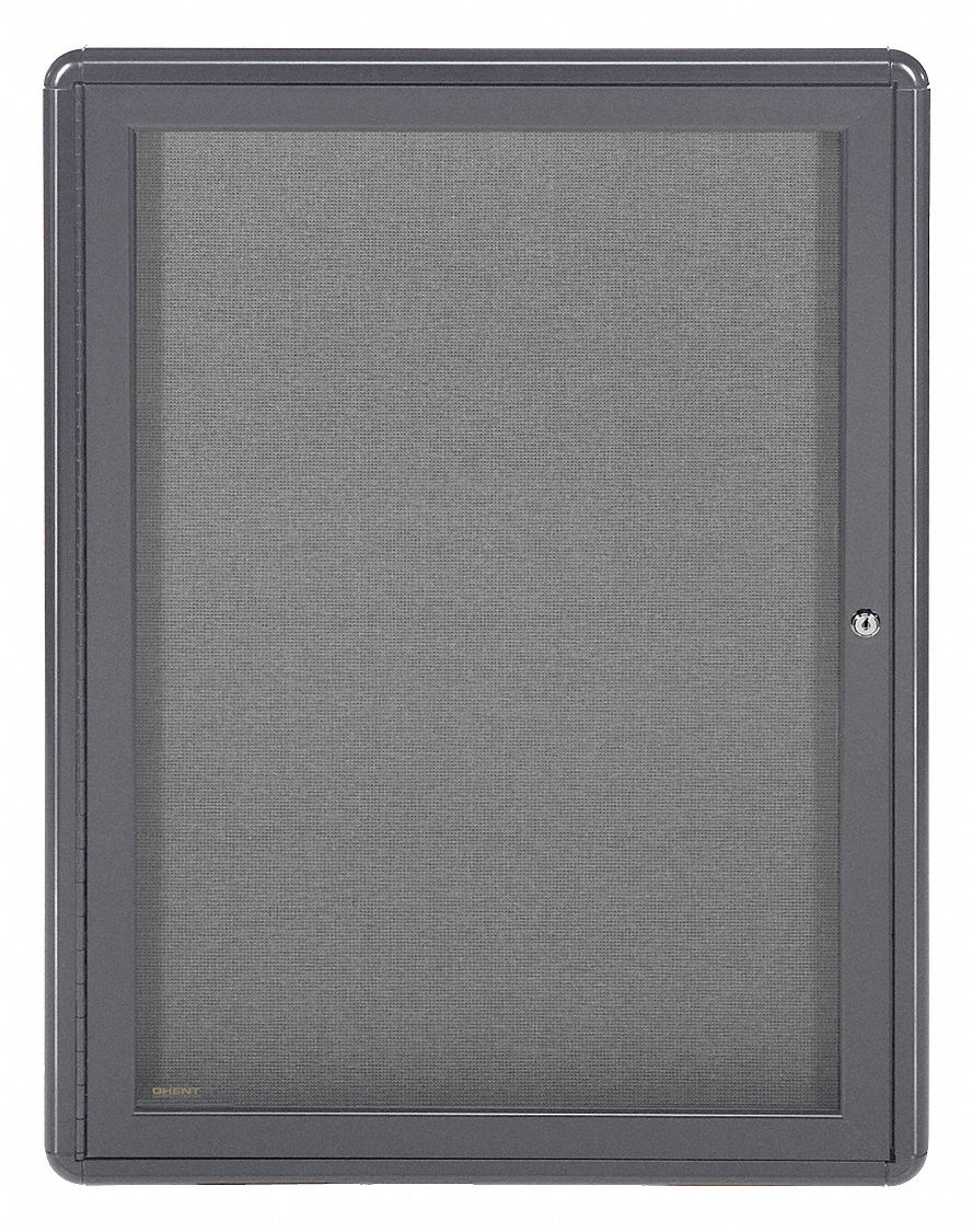 GHENT, Fabric, 24 1/8 in Wd, Enclosed Bulletin Board 8RR94OVG1F91