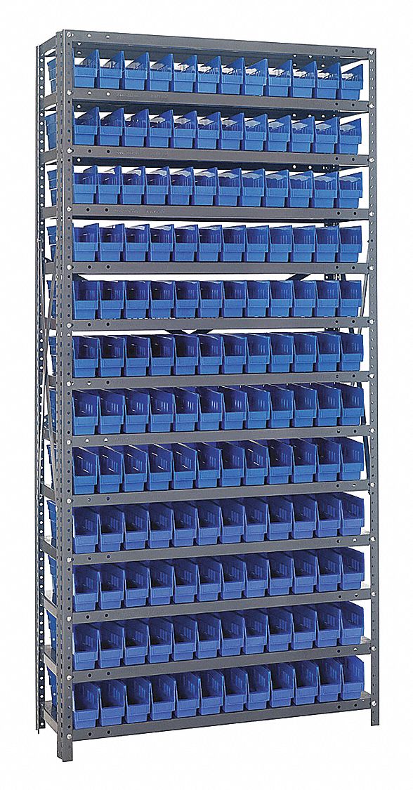 QUANTUM STORAGE SYSTEMS, 36 in x 12 in x 75 in, 1 Sided, Bin Shelving