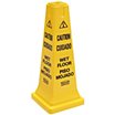 Caution: Wet Floor Safety Cone Signs image