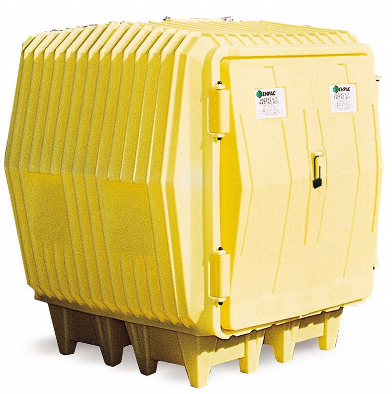 ENPAC Spill Containment Pallets, Covered, 72 gal Spill Capacity, 4,000