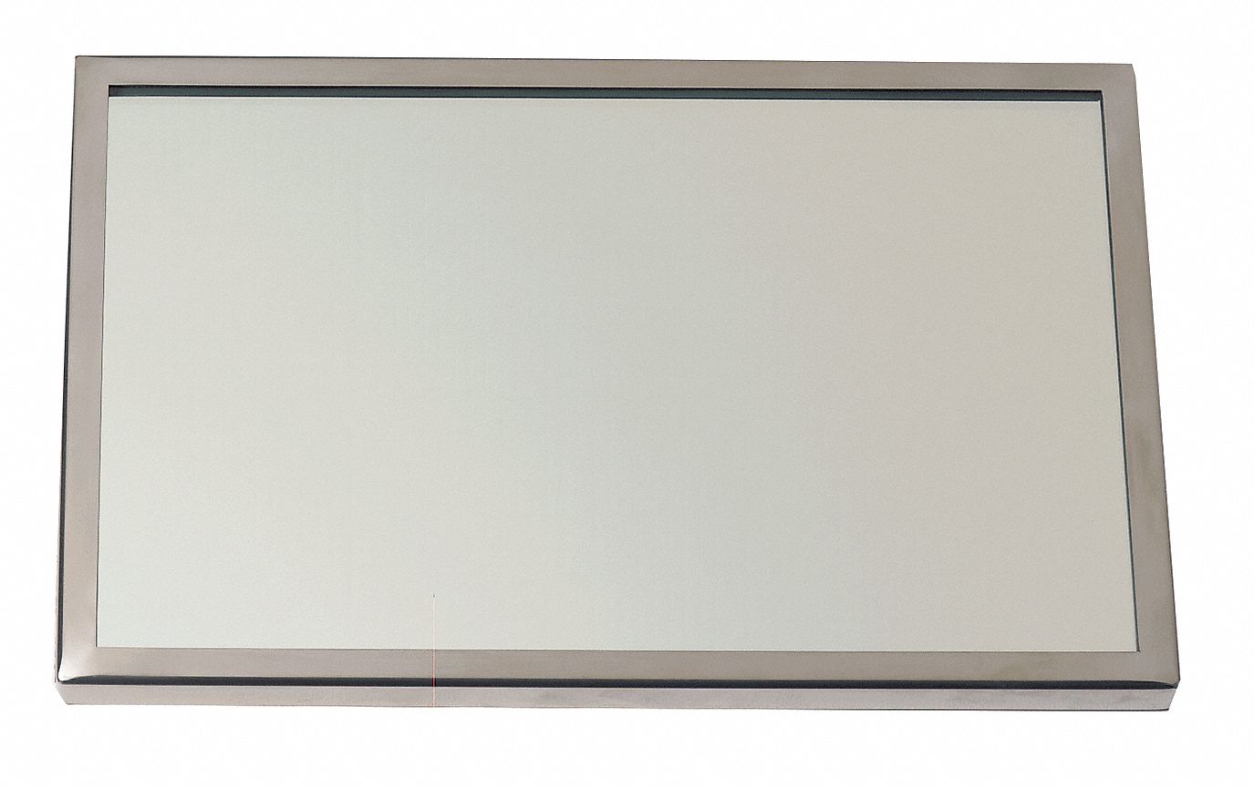 Espejo de baño con marco fabricado en acero inoxidable 70x50 cm. marca  Genwec