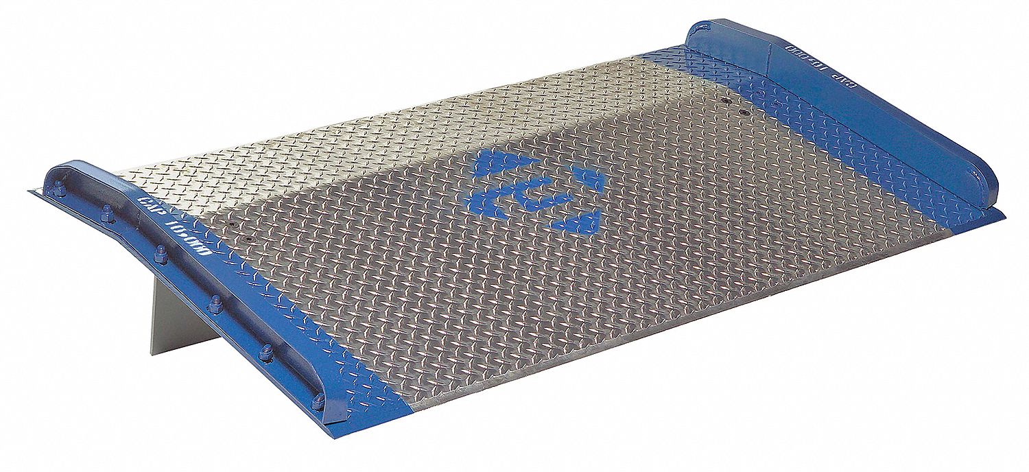 Dock Board: 15, 000 lb Load Capacity, 48 in Overall Lg, 72 in Overall Wd, Diamond Treadplate