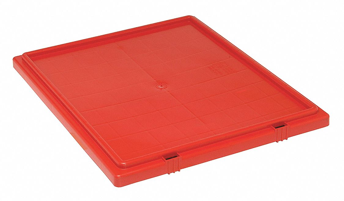 TOTE BOX LID, 20⅞ IN X 18¼ IN, RED