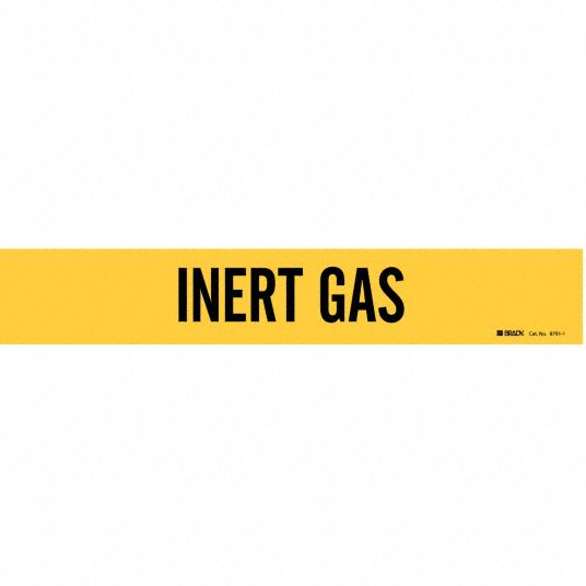 Inert Gas, Yellow, Pipe Marker - 8TM94|8791-1 - Grainger