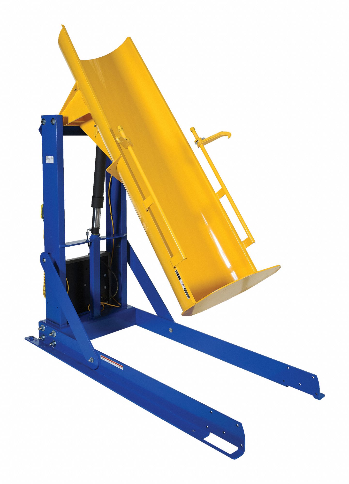 Drum Dumper: Steel, Stationary, 750 lb Wt Capacity, Fiber/Metal/Plastic, Hydraulic, 115V AC
