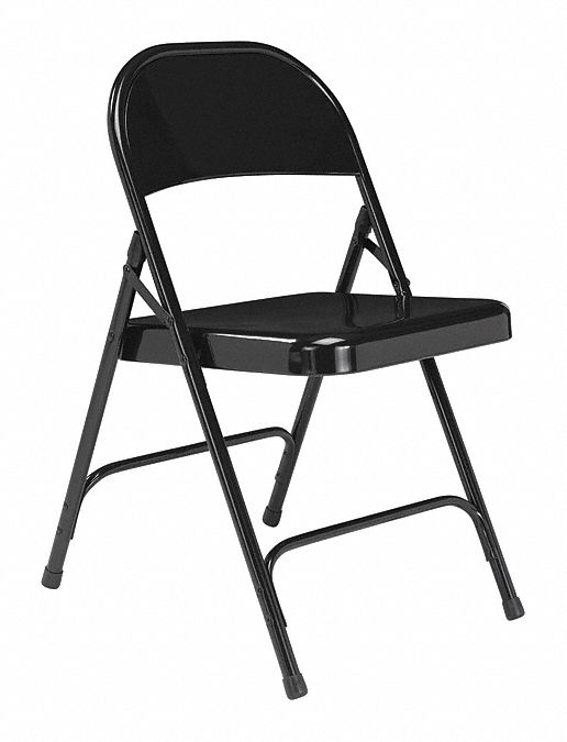 FOLDING CHAIR, STEEL, BLACK,PK4