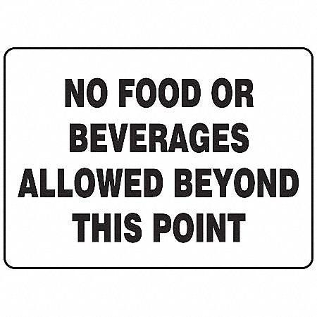 Notice Sign,7 x 10In,BK/WHT,ENG,Text