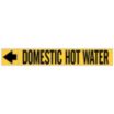 Domestic Hot Water Adhesive Pipe Markers on a Roll