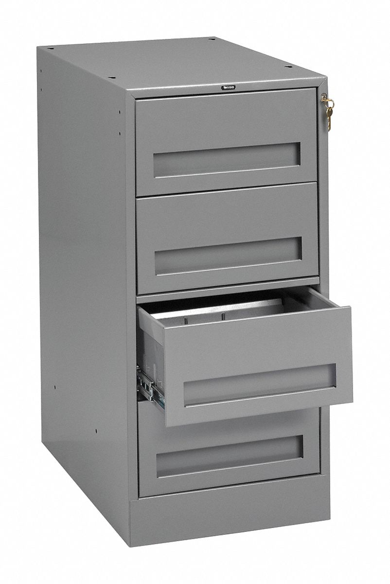 TENNSCO Drawer Pedestal, 15 W x 24 D x 32 H, Gray 8TP82MD1524 MED