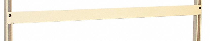 Bin Rail: 30 in Overall Ht, 72 in Overall Wd, 1 1/2 in Overall Dp, Beige, Steel, 30 in