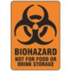 Biohazard Not For Food Or Drink Storage Signs