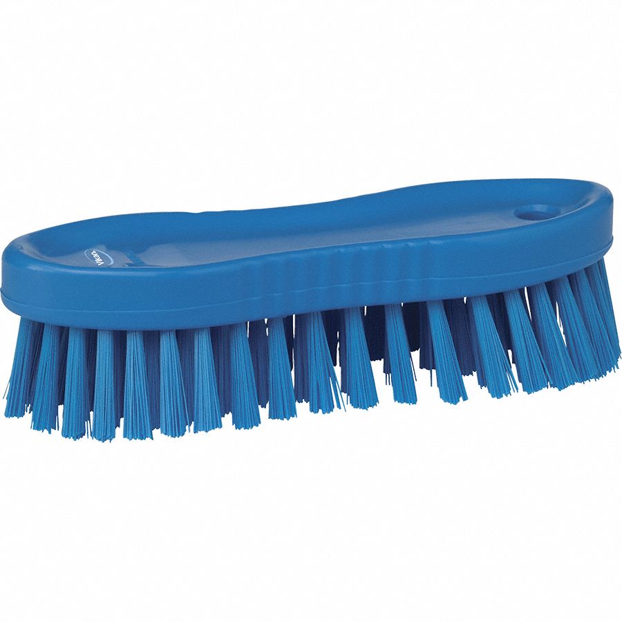 VIKAN 7 inL Polyester Block Scrub Brush, Blue 8TT8235873 Grainger