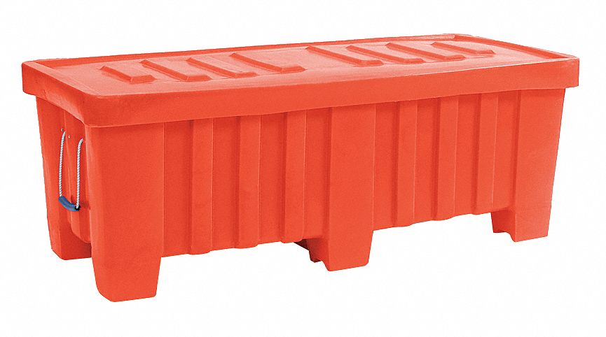 Bulk Container: 7 cu ft, 51 1/2 in x 22 1/2 in x 19 in, Lid Included, 2-Way Entry