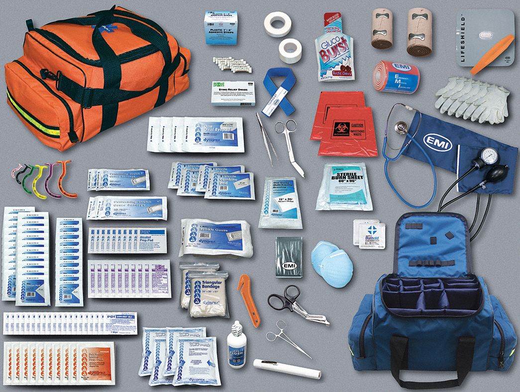 EMI Pro Response II Trauma Kit: Bulk, 132 Components, Orange