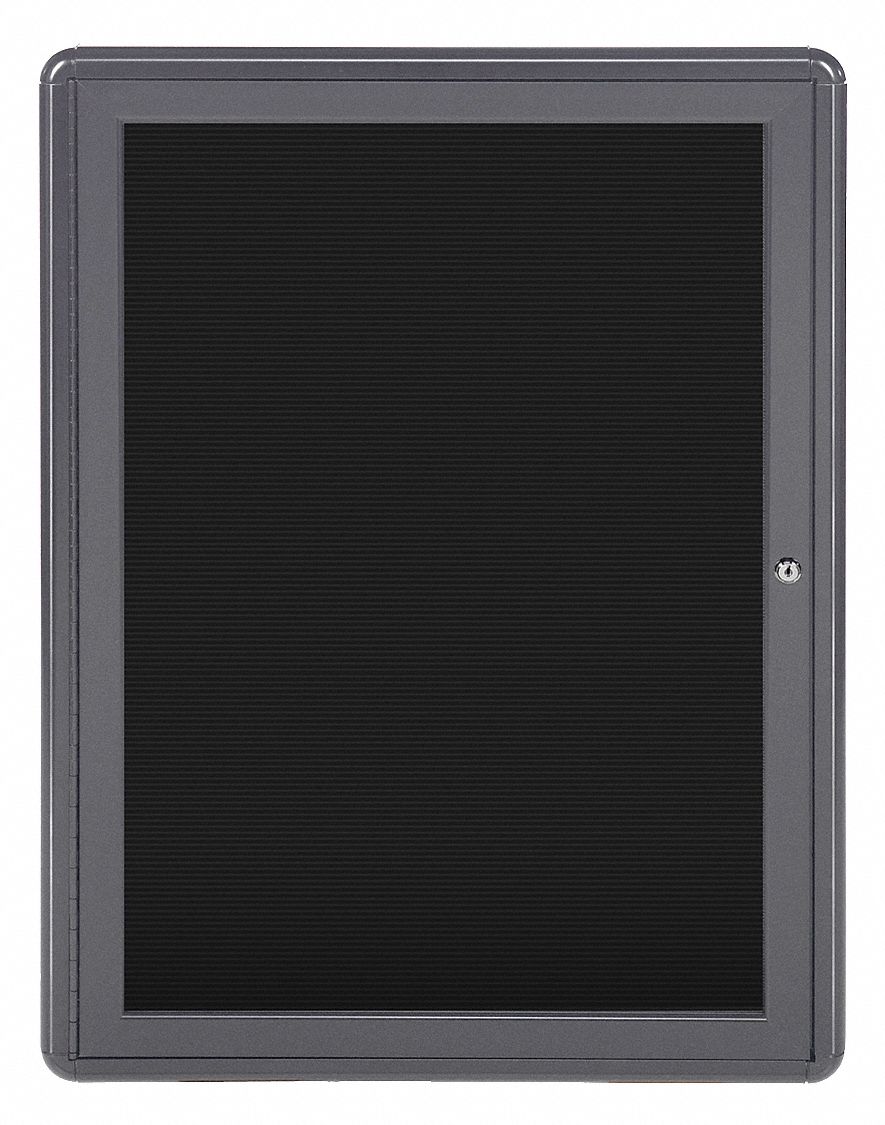 GHENT, Felt, 24 1/8 in Wd, Enclosed Bulletin Board 8TY55OVG1BBK