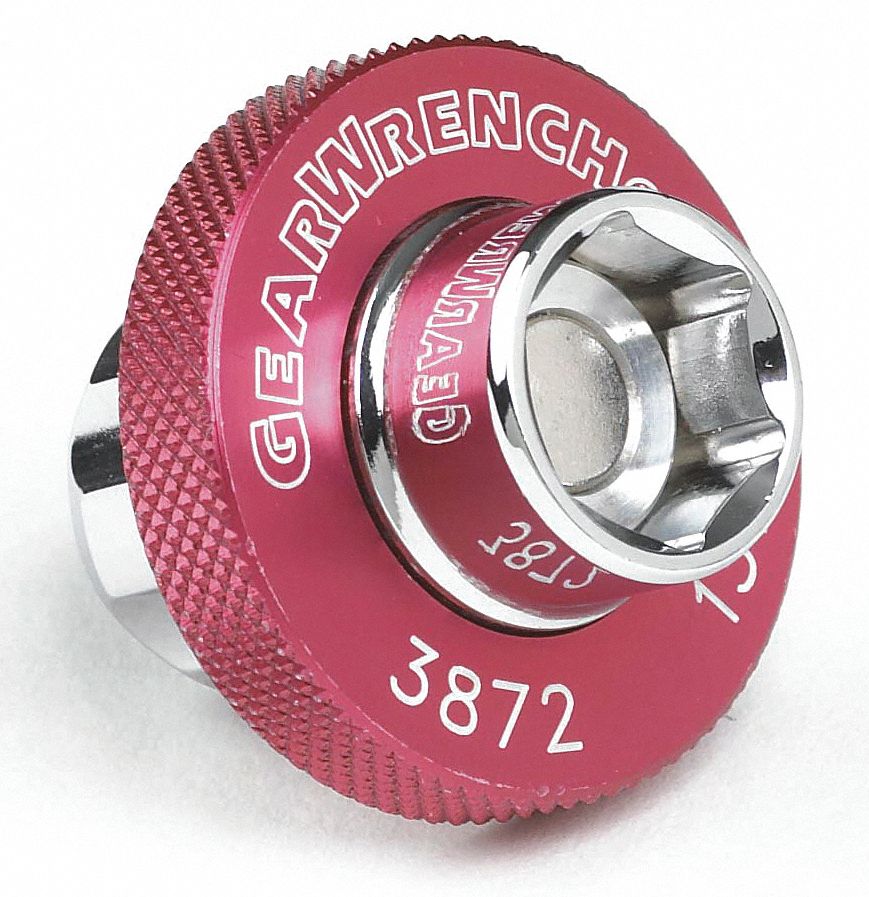 GEARWRENCH Oil Drain Plug Socket, Hand, Anodized, 6Point, Socket Size