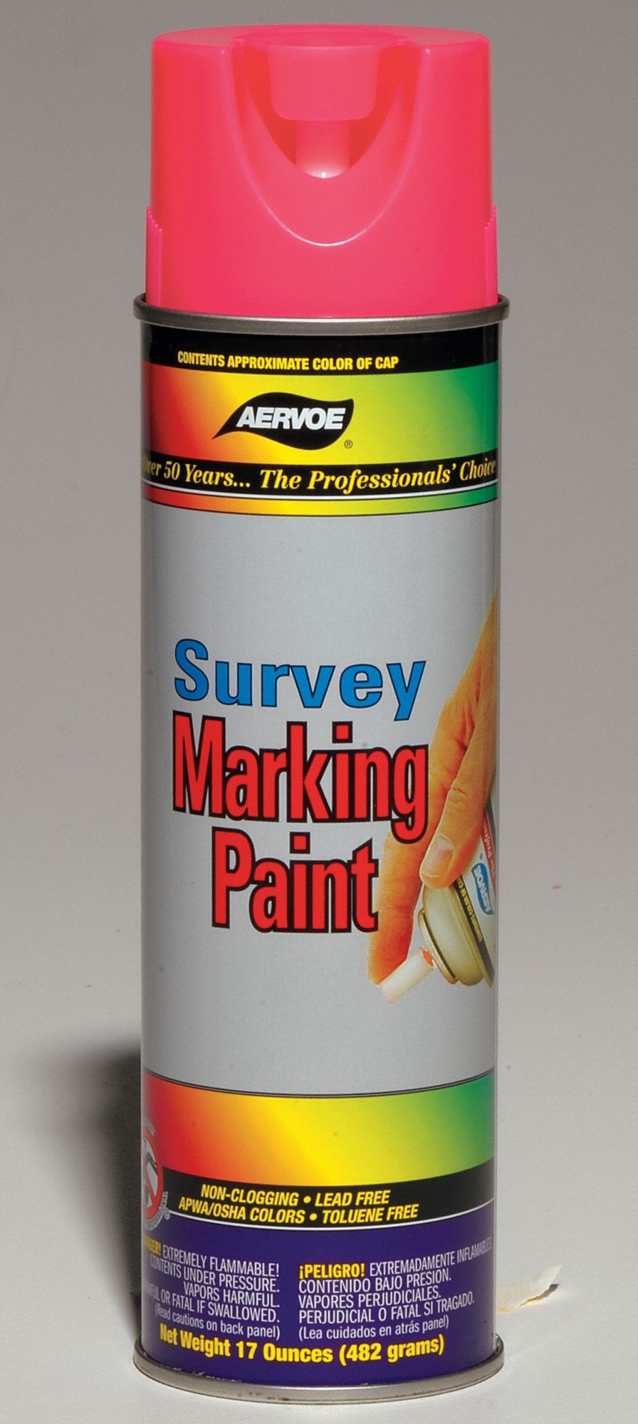 Survey Marking Paint, Color Family Reds, Color Fluorescent Pink