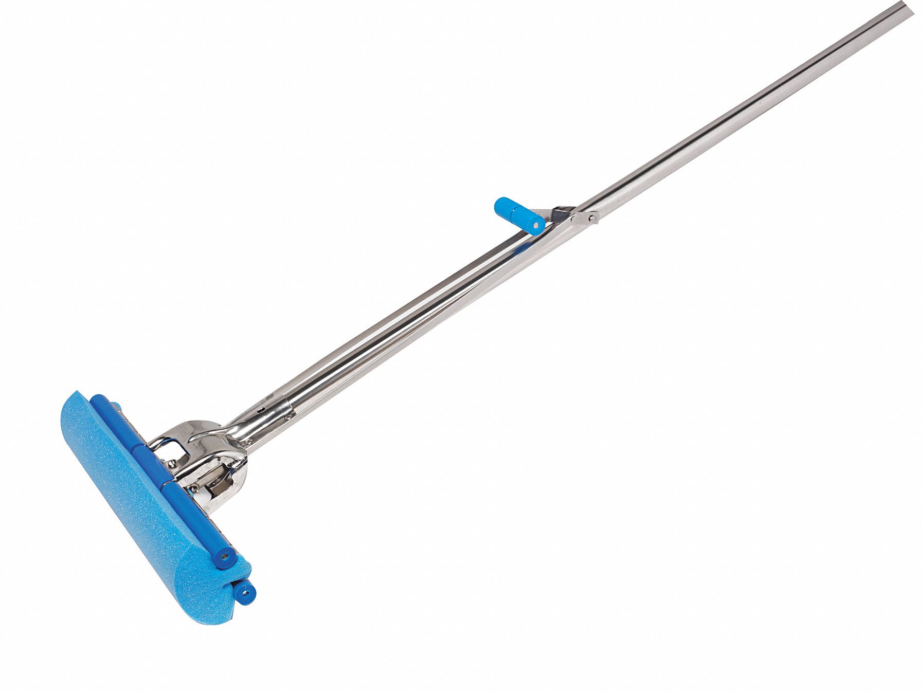 Roll O Matic Quick Change Sponge Wet Mop Head And Handle Blue 50