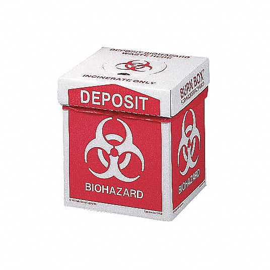 Fisherbrand Burn-up Bin Biohazard Waste Boxes:Facility Safety and