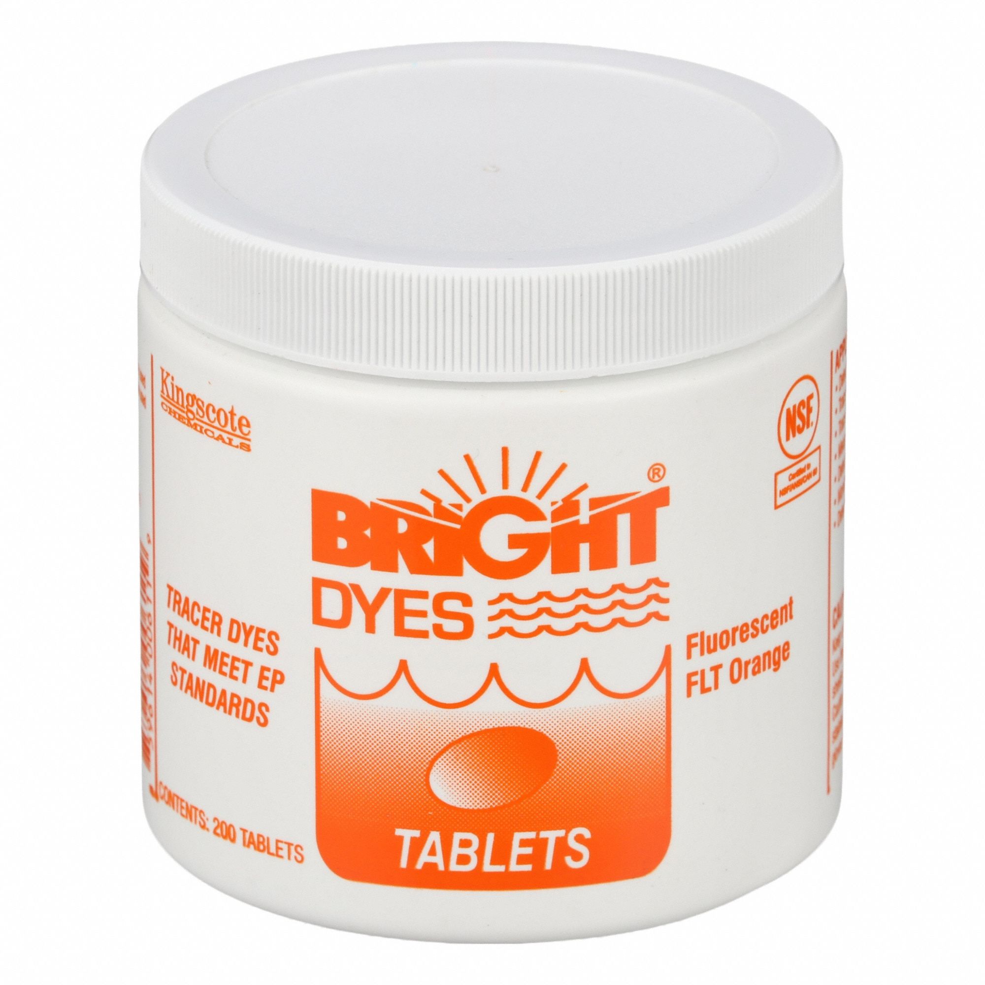 Water Tracer Dye: Orange, 350 gal (Light Visual)/35 gal (Strong Visual), 3 to 6 min