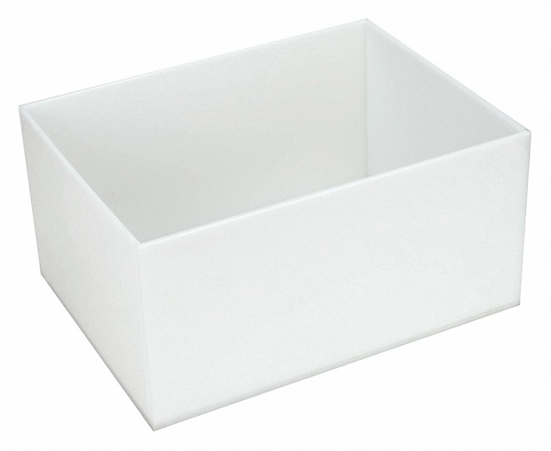 Tray: HDPE, 8 in Overall Ht, Rectangular, 16 in Overall Wd, 12 in Overall Lg, Non-Sterile