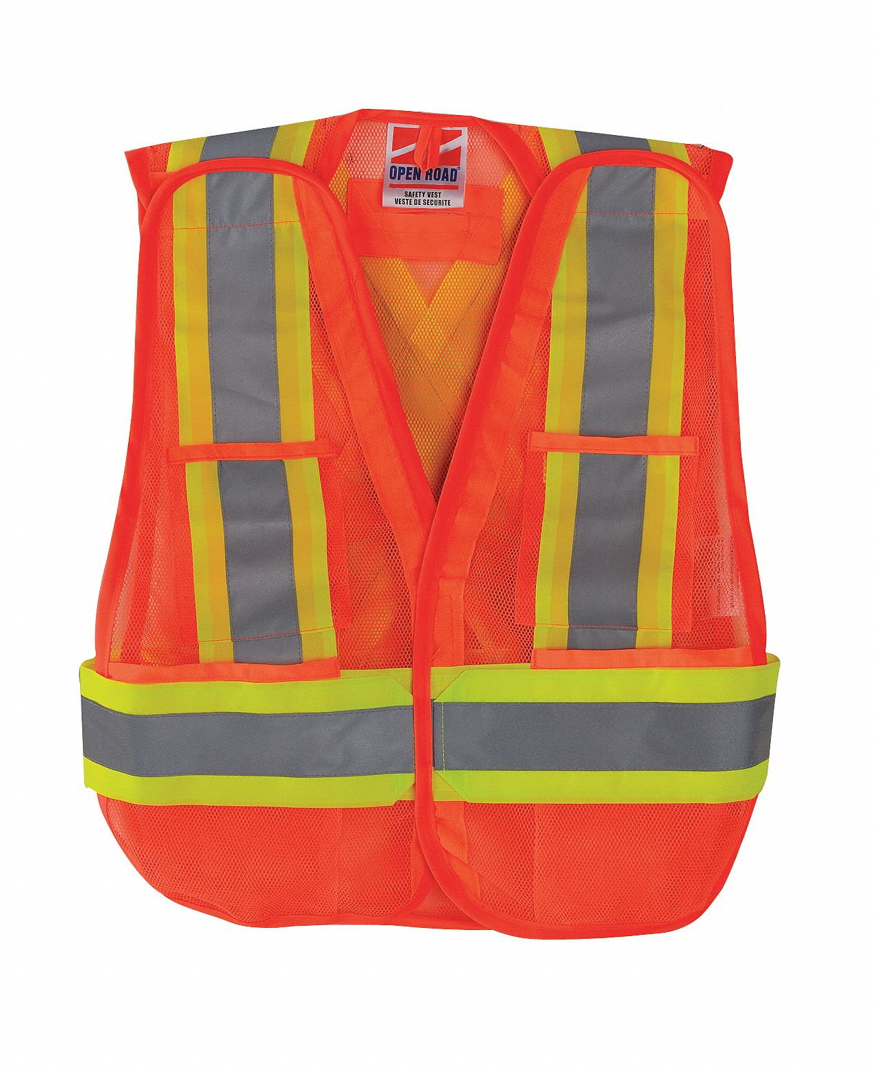 HIGH-VISIBILITY VEST,ORANGE,SZ UNIVERSAL