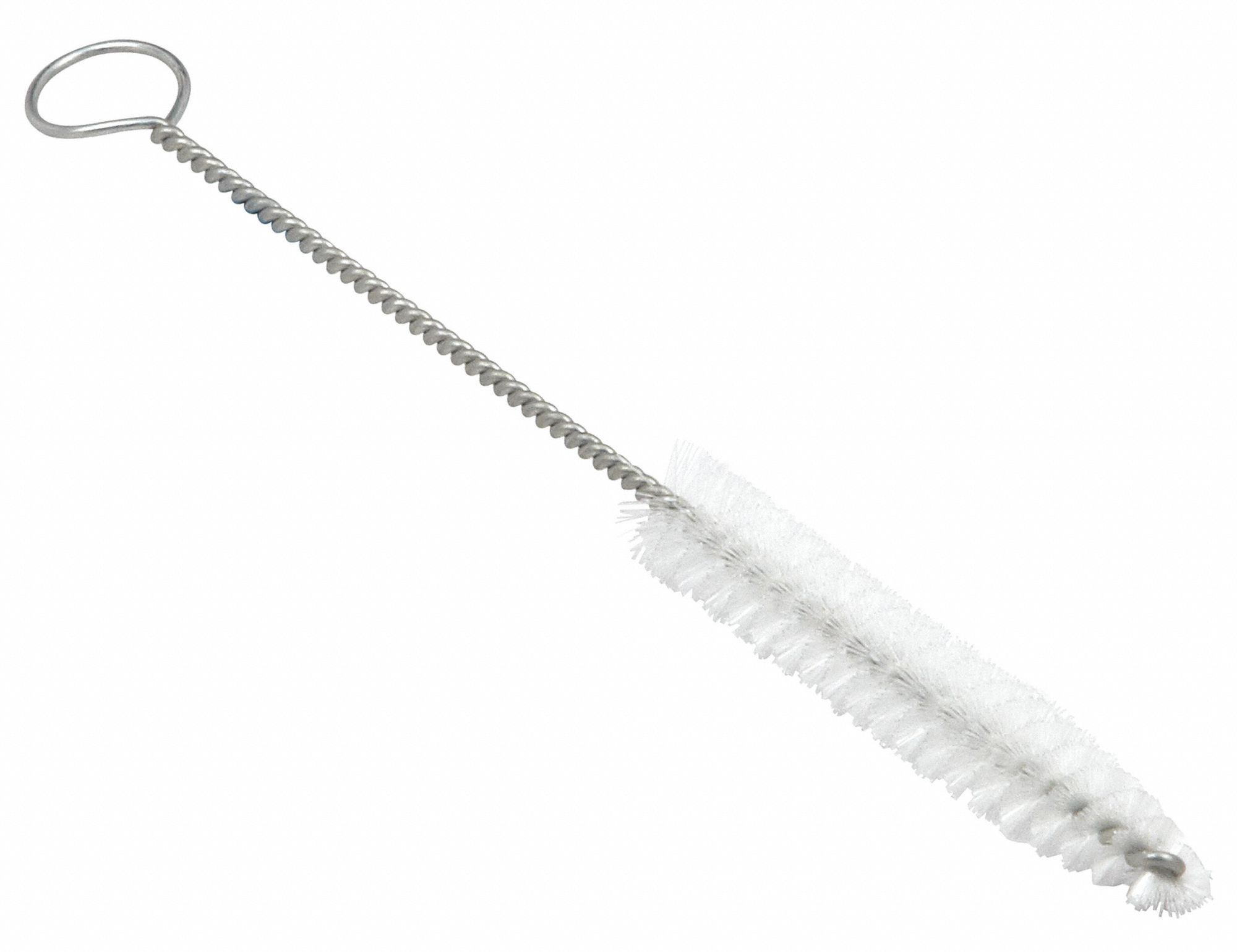 Semi-Micro Test Tube Brush - White Nylon, Twisted Wire Handle