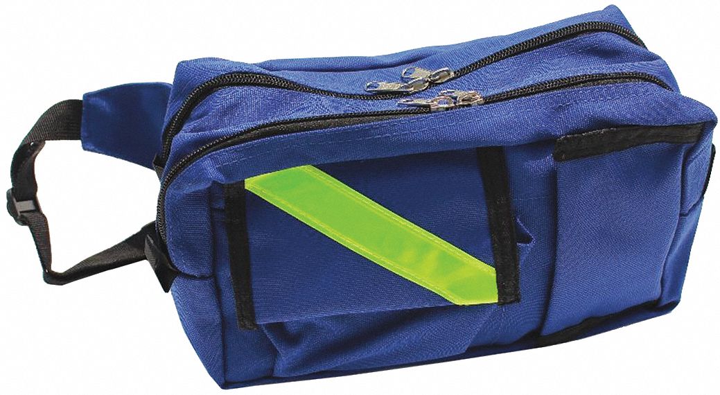 Fanny Pack: 10 in L x 5 in W x 6 in H, Cordura Nylon, Blue, 0-10 in/21-30 in, 0-10 in/30+ in